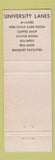 Matchbook Cover - University Lanes Bowling San Diego CA Red Coat Inn