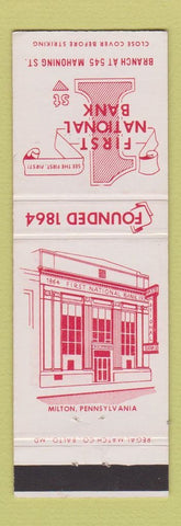 Matchbook Cover - 1st National Bank Milton PA