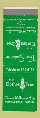 Matchbook Cover - Clothes Tree Pomapano Beach FL