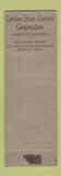Matchbook Cover - Golden Bear Lumber Corp Los Angeles CA