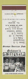 Matchbook Cover - Gebauer's Berghof Dublin NH DD Bean