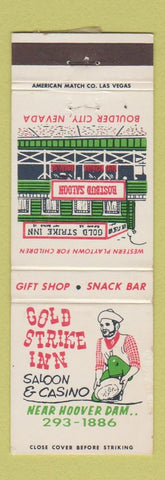 Matchbook Cover - Gold Strike Inn Saloon Casino Boulder City NV