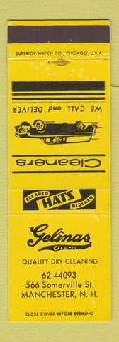 Matchbook Cover - Gelinas Cleaners Manchester NH