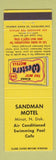 Matchbook Cover - Sandman Motel Minot ND Best Western