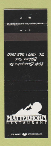 Matchbook Cover - Matterhorn Restaurant Elkhart IN