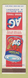 Matchbook Cover - AG Tomato Juice Associated Grocers' St Louis MO WEAR