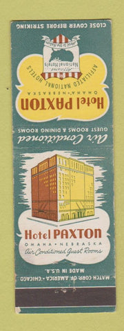 Matchbook Cover - Hotel Paxton Omaha NE
