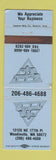 Matchbook Cover - Creekside Cafe Woodinville WA WEAR