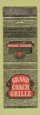 Matchbook Cover - Grand Coach Grille Maple Shade NJ