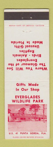 Matchbook Cover - Everglades Wildlife Park Punta Gorda FL