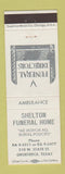 Matchbook Cover - Shelton Funeral Home Groesbeck TX