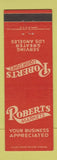 Matchbook Cover - Roberts Liquor Stores Los Angeles CA Markets Grocery
