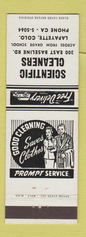 Matchbook Cover - Scientific Cleaners Lafayette Colorado