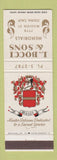 Matchbook Cover - L Bocci Sons Memorials Colma CA