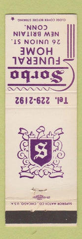 Matchbook Cover - Sorbo Funeral Home New Britain CT