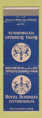 Matchbook Cover - Hotel Schenley Pittsburgh PA