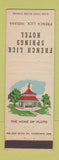 Matchbook Cover - French Lick Springs Hotel IN
