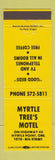 Matchbook Cover - Myrtle Tree's Motel Myrtle Point OR
