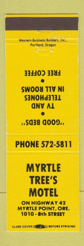 Matchbook Cover - Myrtle Tree's Motel Myrtle Point OR