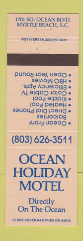 Matchbook Cover - Ocean Holiday Motel Myrtle Beach SC
