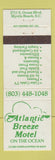Matchbook Cover - Atlantic Breeze Motel Myrtle Beach SC