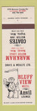 Matchbook Cover - Bluff View Motel La Crosse WI Markham Bemidji Virgnia MN