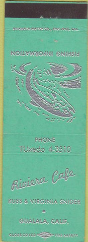 Matchbook Cover - Riviera Cafe Gualala CA