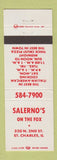 Matchbook Cover - Salerno's on the Fox Italian St Charles IL