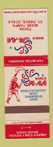 Matchbook Cover - Jai Alai Fort Pierce Miami FL WEAR