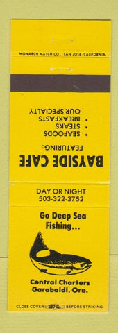 Matchbook Cover - Bayside Cafe Garabaldi OR