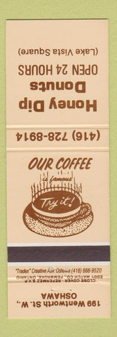 Matchbook Cover - Honey Dip Donuts Oshawa ON