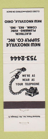 Matchbook Cover - New Knoxville Supply OH Electrical Plumbing