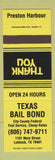 Matchbook Cover - Texas Bail Bond Lubbock TX Preston Harbour YELLOW