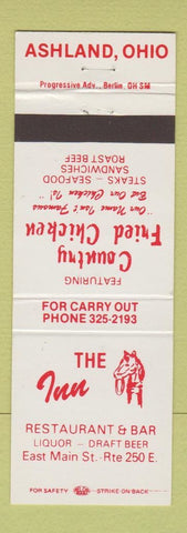 Matchbook Cover - The Inn Restaurant Bar Ashland OH Fried Chicken