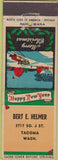 Matchbook Cover - Bert Helmer Tacoma WA Christmas CREASE