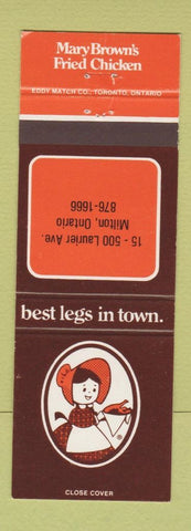 Matchbook Cover - Mary Brown's Fried Chicken Milton ON
