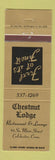 Matchbook Cover - Chestnut Lodge Colchester CT