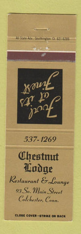Matchbook Cover - Chestnut Lodge Colchester CT