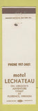 Matchbook Cover - Motel Lechateau Florence OR
