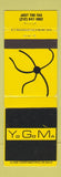 Matchbook Cover - YGM Celluloid Records New York City