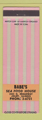 Matchbook Cover - Babe's Seafood House Joliet IL