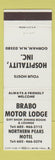 Matchbook Cover - Brabo Motor Lodge Northenr Peaks Motel Gorham NH