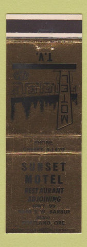 Matchbook Cover - Sunset Motel Portland OR