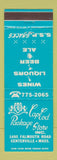 Matchbook Cover - Cape Cod Package Store Liquor Centerville MA