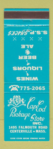 Matchbook Cover - Cape Cod Package Store Liquor Centerville MA