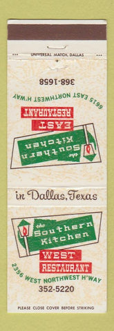 Matchbook Cover - Southern Kitchen Dallas TX