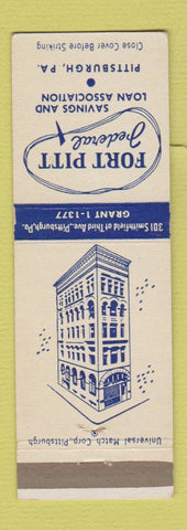 Matchbook Cover - Fort Pitt Federal Savings Loan Pittsburgh PA