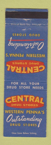 Matchbook Cover - Central Drug Stores Western PA Pittsburgh PA WEAR