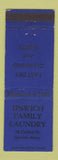 Matchbook Cover - Ipswich Family Laundry MA WEAR
