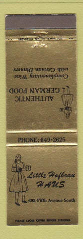Matchbook Cover - Little Hofbrau Haus German Miller High Life Beer Lowenbrau